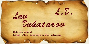 Lav Dukatarov vizit kartica